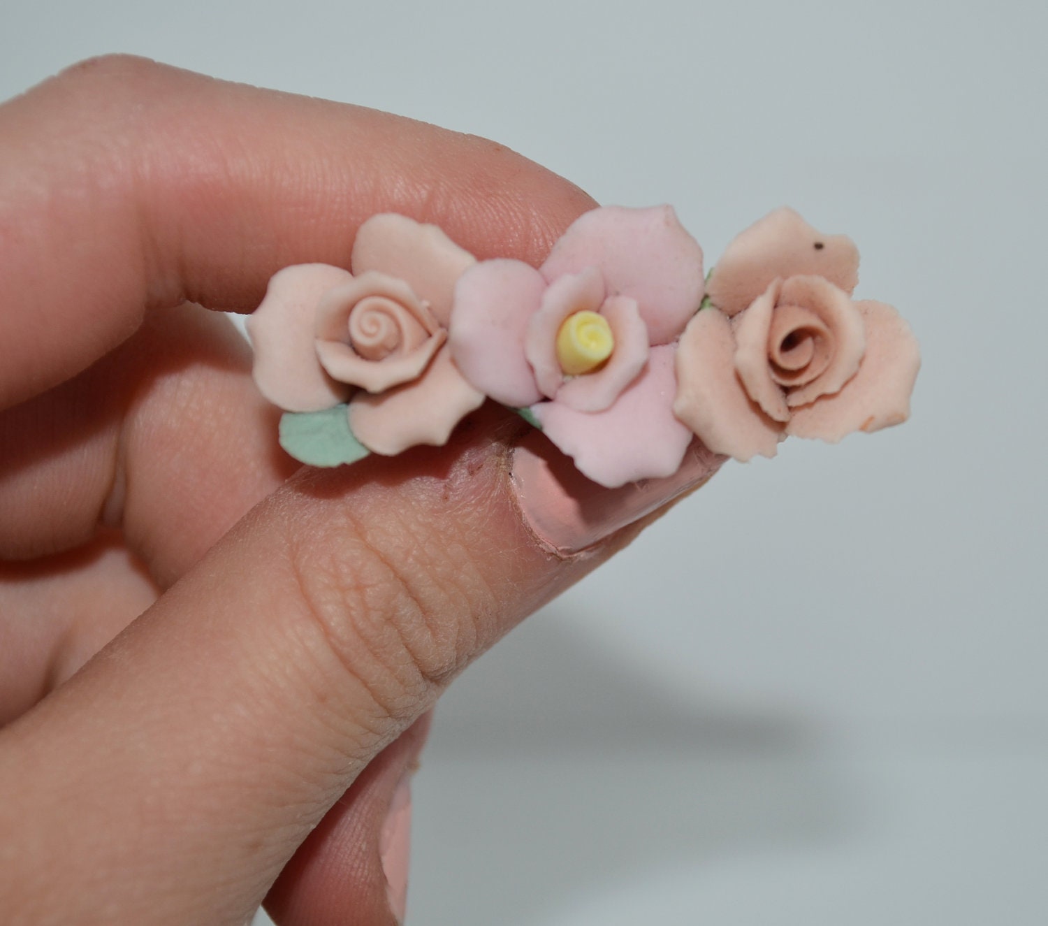 Pink Roses Brooch
