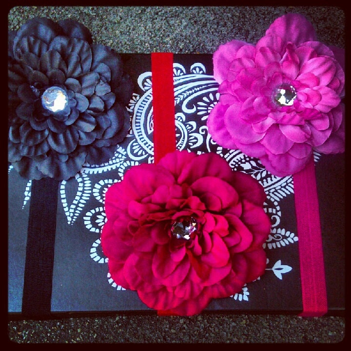 Buy 3, get one FREE- Flower Hair Clips- Assorted Colors