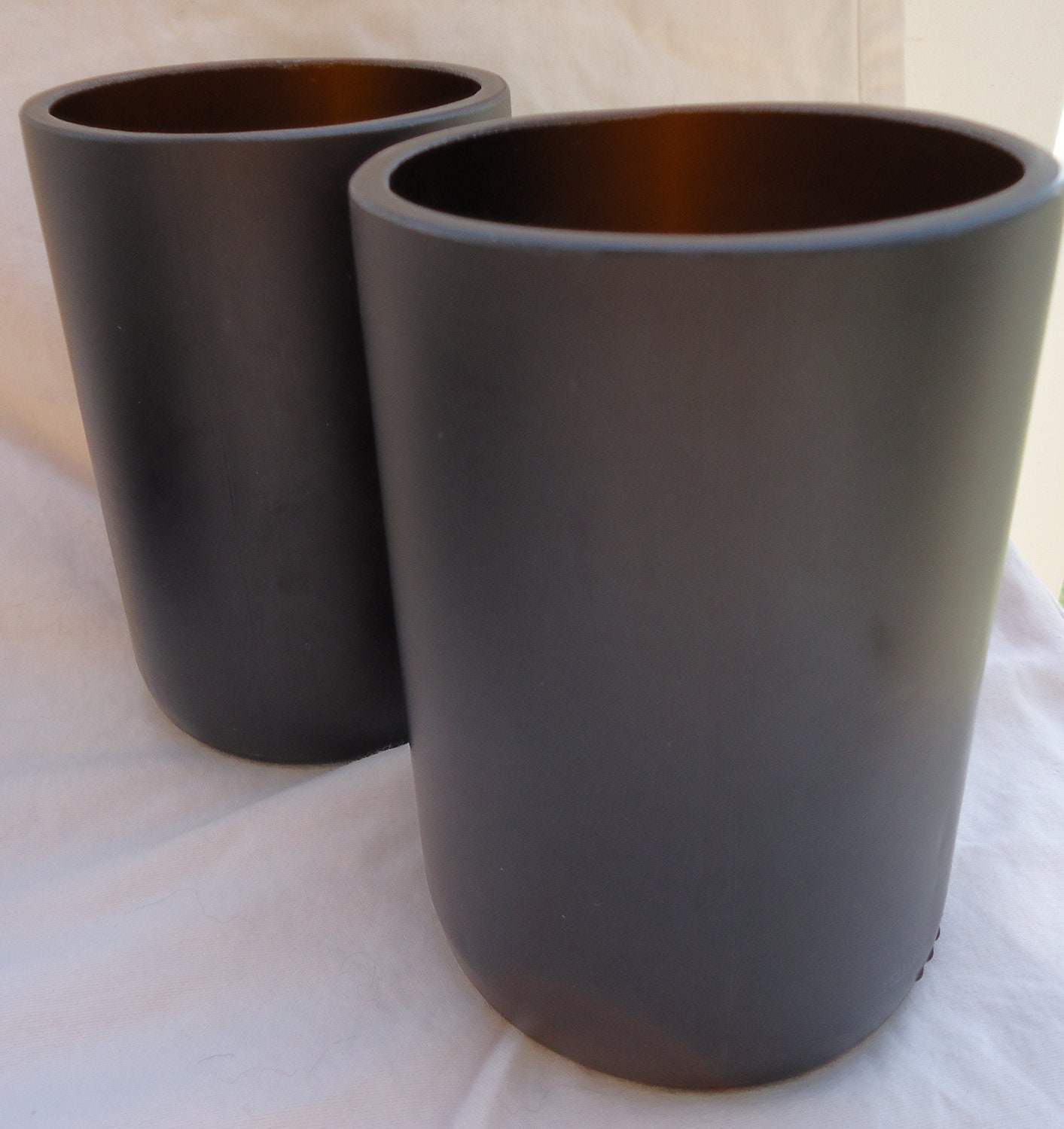 PRIVATE LISTING for J VULTE Recycled Glasses made from Black Champagne Bottles Set of 4