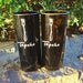 Recycled Wine Bottle Glasses made from Tapena Spanish Wine Bottles Set of 2