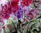 Original Encaustic Abstract Floral 12"x12" StudioSabine