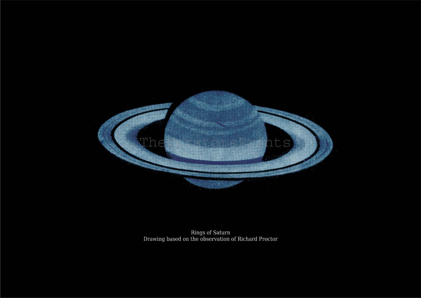 Rings of Saturn Planet Astronomy Print