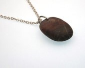 Red pebble necklace