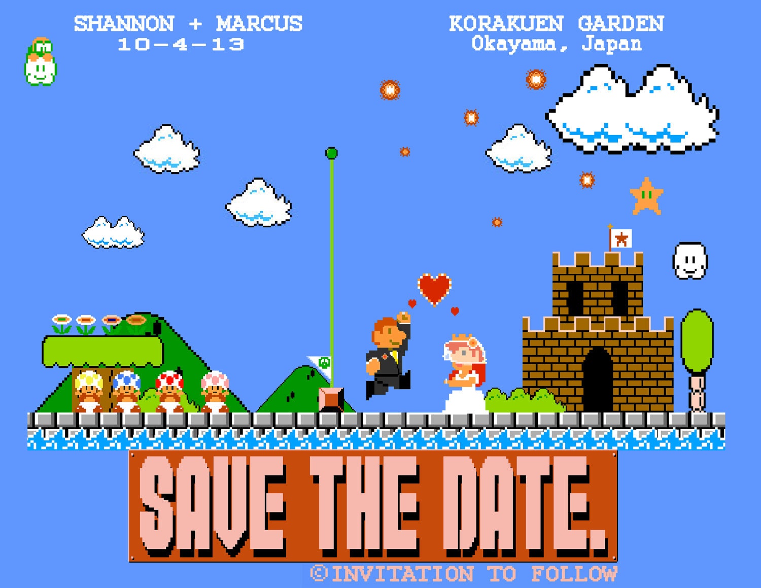 NES Super Mario Bros. Save the Date
