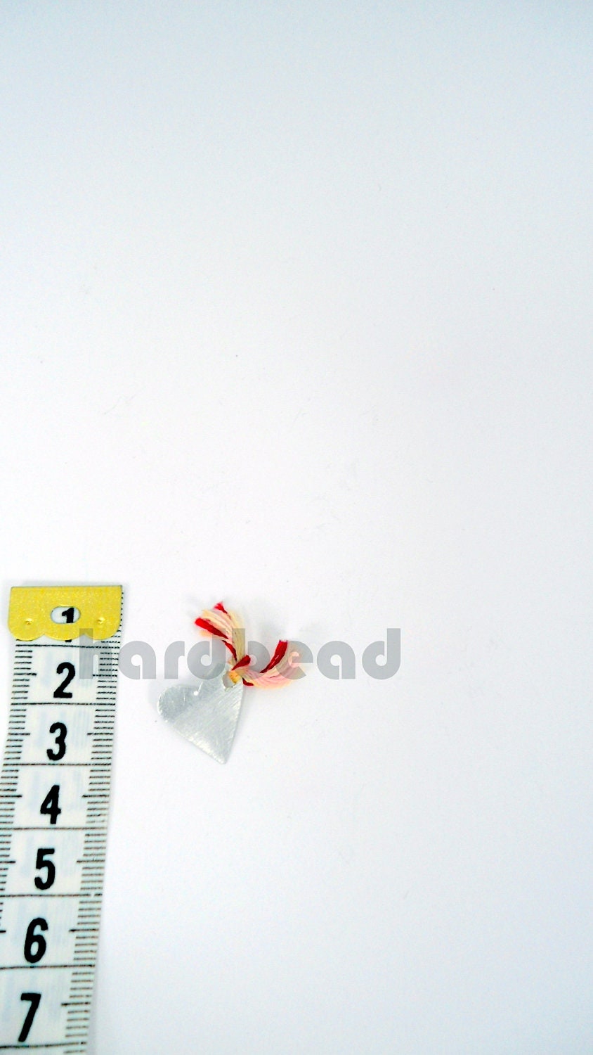 hardbead supplies, 1pcs, silver  handmade heart, multi colord vintage fiber threads,H00021