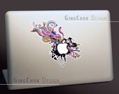 Geekery floras abstract art Macbook decal, sticker for laptop Macbook, Mac pro and Mac air 11", 13", 15", 17"