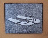 Forever Summer - 8 x 10 Wall Art - Black and White Photography -  Stretched Canvas Transfer