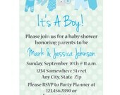 It's A Boy Polka Dot Baby Shower Invitation- Custom Digital File Il_170x135
