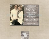 Summer Sale - Printed Wedding Save the Date Only: Card Stock, Postcard or Magnet - Modern Rustic - The Baylor Photo
