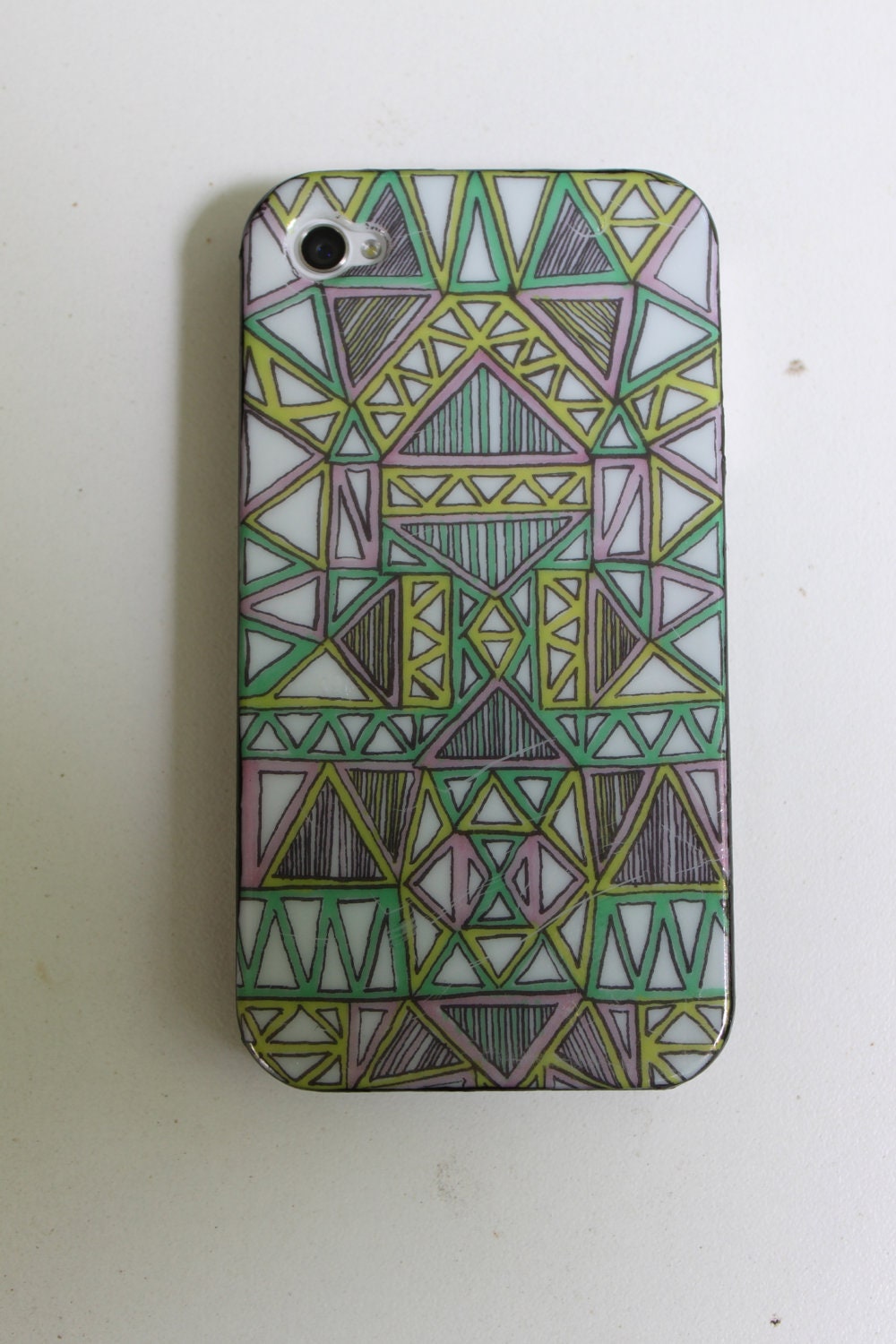 Black and Pastel Aztec iPhone Case