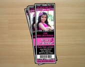 Custom Rock Star Ticket Birthday Invitations - Digital File (Printing Available)