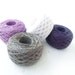 Linen Yarn, natural linen yarn  thread, natural linen, purple, lavender, snow white