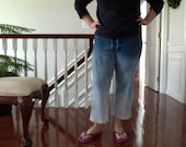 Blue Women's Size Medium Ombre Yoga Pants - Capri Length - Tie Dye