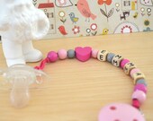 Baby pacifier clip, personalized name pacifier clip, beaded pacifier clip, pacifier holder, custom pacifier clip, baby girl pacifier clip