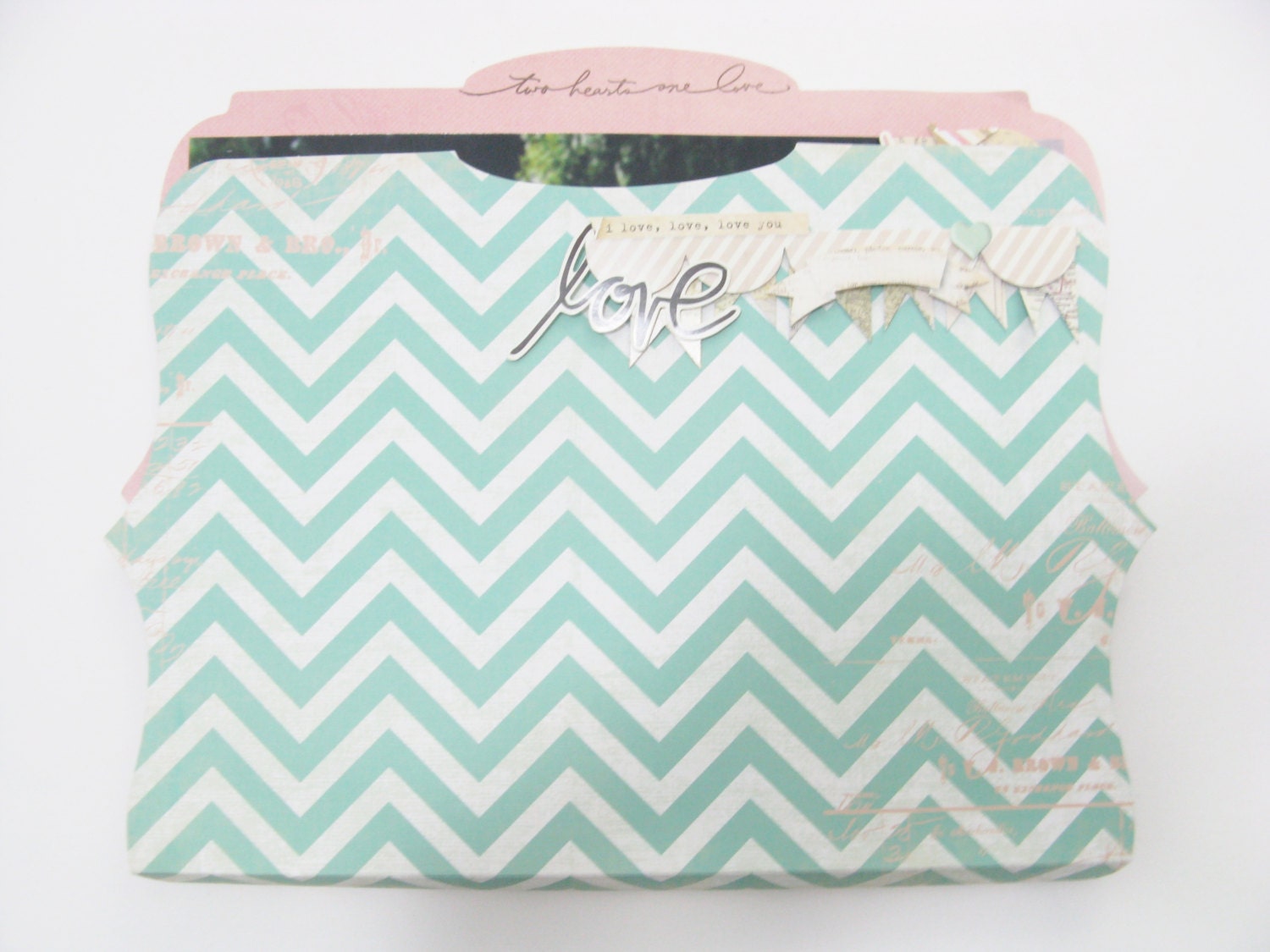 Chevron wedding scrapbooking page album