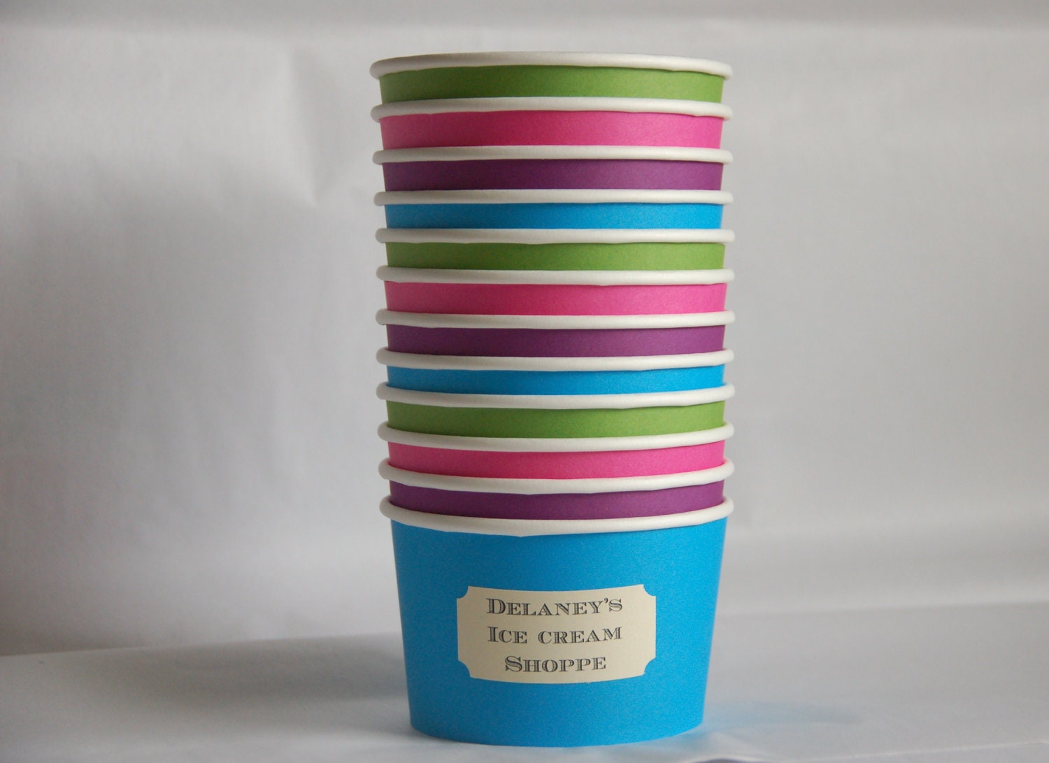 50 Pack - Ice Cream Social Cups - Completely Customizable, Perfect for Socials, Parties, Birthdays, Showers, and Holidays,  Pack of 50