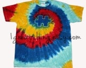 Autism Awareness Tie Dye T Shirt (Adult Sizes)