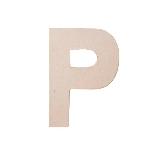 8 Inch Paper Mache Letter P - Craft and Party Supplies Il_570xn