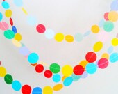 Birthday Party Garland 18 FEET--Bright and Whimsical Party Garland Perfect for wedding decoration, photo booth prop, baby shower decor,