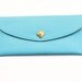 Blue Leather wallet with golden pyramid