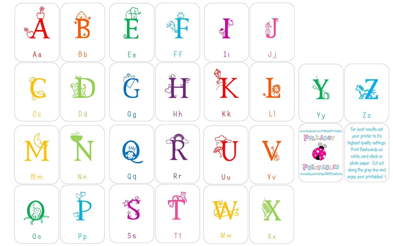 Alphabet Flashcards Printable
