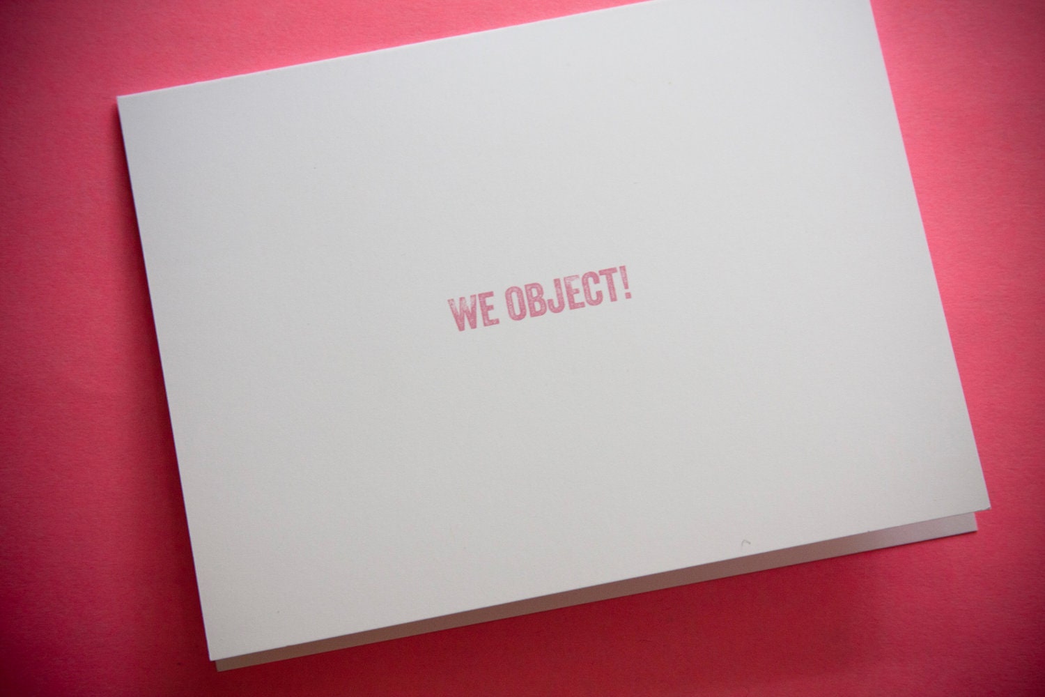 We object - Wedding Card