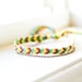Brown, Yellow and Green (Teal) Chevron Adjustable Bracelet