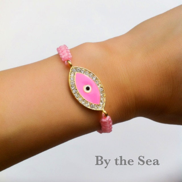 Baby pink EVIL EYE bracelet
