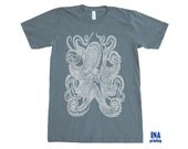 OCTOPUS Mens Jersey Tee - American Apparel  Cotton Tshirt - S M L XL (9 Colors Available)