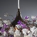 Hanging lamp. Midnight flowers.