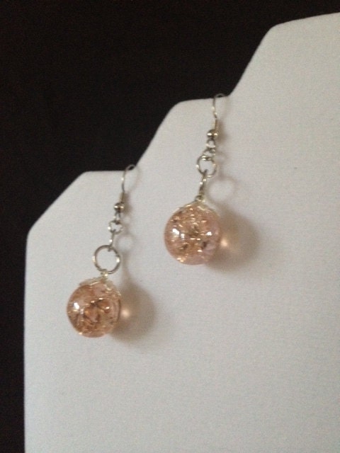 Peach Dangle Earrings