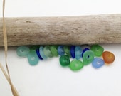 Sea Beach Glass Large Hole Beads For Leather Cord Beach Crafts