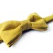 Mens bow tie by Bartek Design - groom wedding classic retro necktie chic handmade gift for him ready to wear - mustard yellow gold