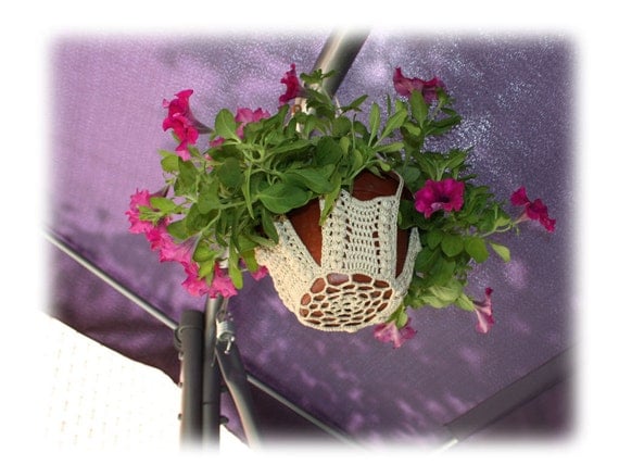 Buy indoor plants gifts - Hanging planter Crochet plant hanger Garden decor Outdoor planter Indoor Eco friendly home decor Natural cotton Cottage chic Hostess gift