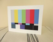 TV Test Pattern - Note Cards - Blank - Fold
