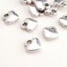 Tiny Silver Heart Charm - 10 pieces