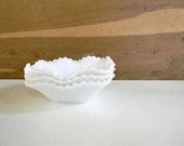 vintage hobnail milk glass candy dish