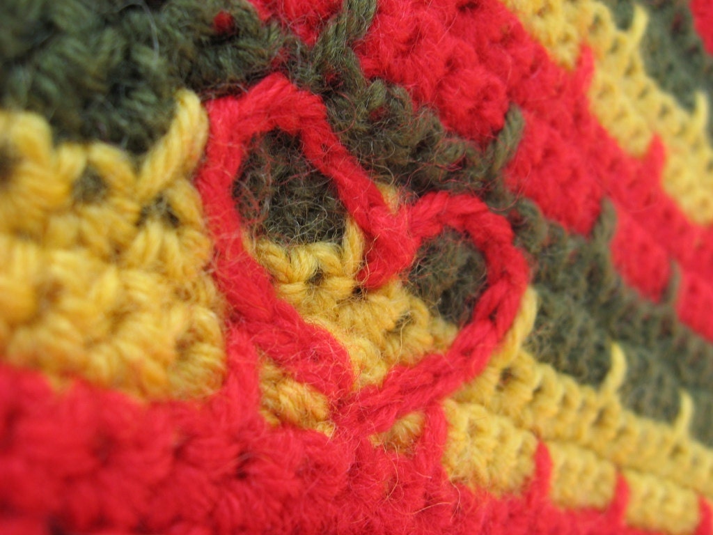 Crochet wool rasta scarf for men and women