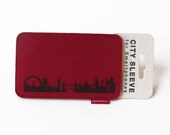 London iPhone iPod Wool Felt Smartphone Case in wine red - London Skyline City Sleeve