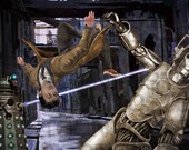 Unframed Poster Doctor Who against the Dalek and the Cybermen David Tenant the 10th Doctor Illustration Digital Painting 3.5 x 5.5 inch