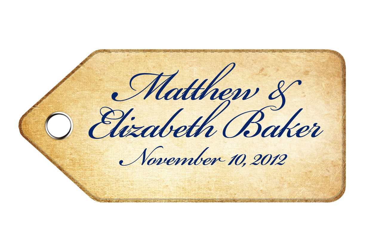 Custom Printable DIY Wedding Tag Downloads - use for favors, thank you, escort cards, and more