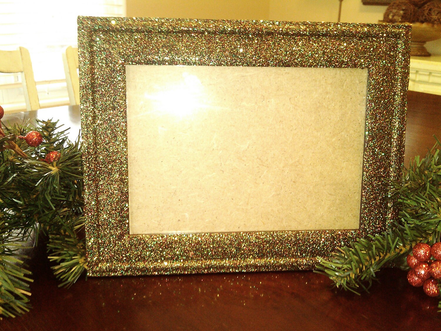 Glittered 5x7 Picture Frame- Christmas