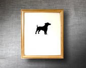 Jack Russell Terrier Silhouette Wall Art 8x10 inches Hand Cut Dog Silhouette