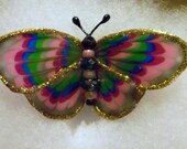 Multi color  butterfly brooch