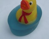 White Tea and Ginger Rubber Ducky embedded squirt toy soap by Lavish Handcrafted