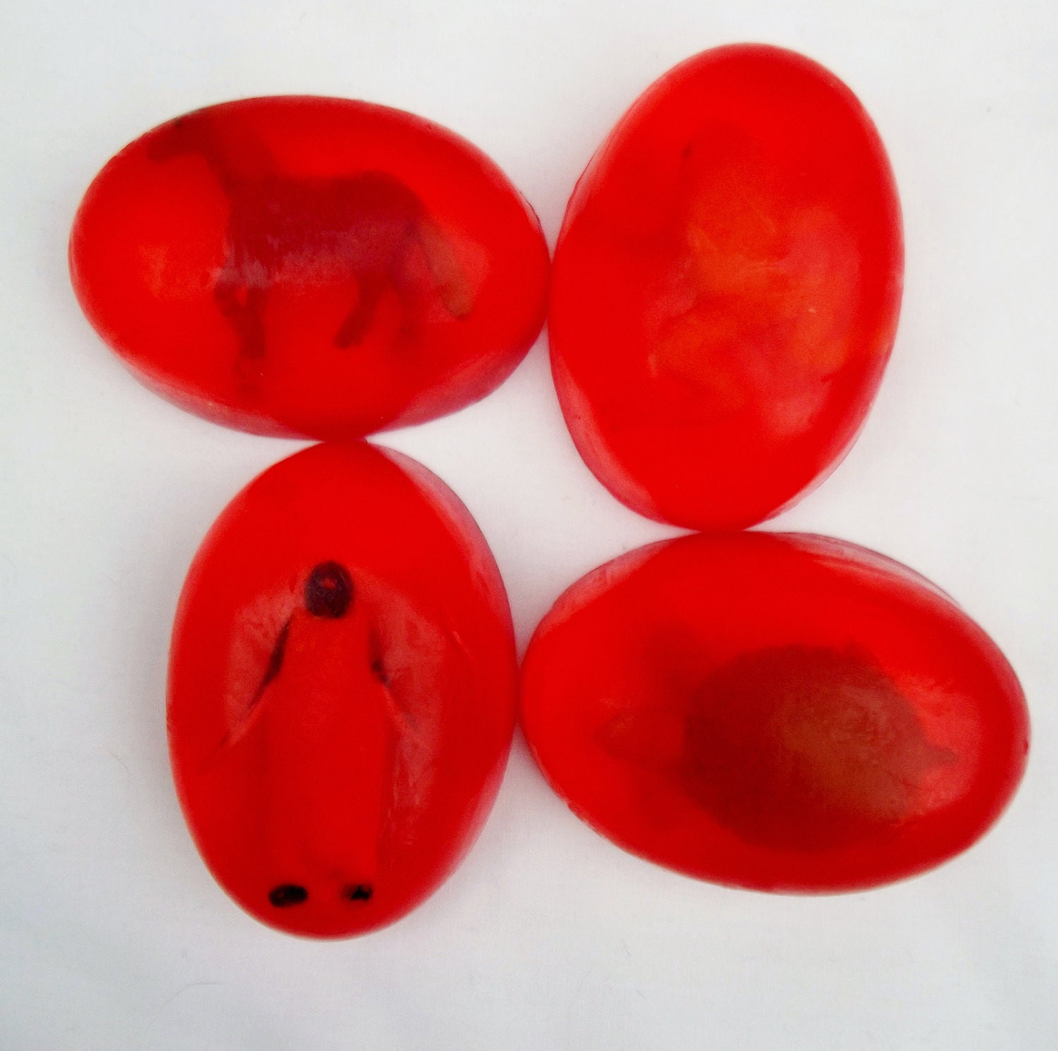 Juicy Pomegranate & Black Currant Penguin, Horse, Frog, or Turtle Embedded Toy bar by Lavish Handcrafted