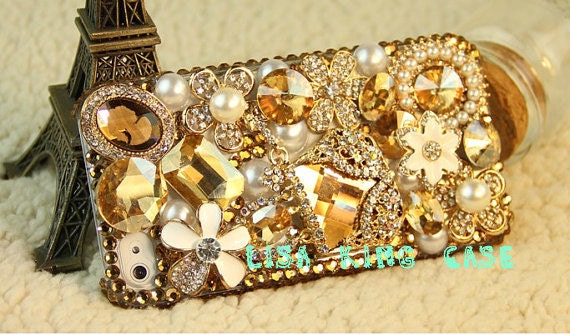 Bling  rhinestone crystal iphone 4 case  iphone 4s case crystal iphone 5 case handmade bling cases