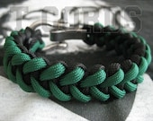 Piranha Paracord Bracelet with Stainless Steel Adjustable Shackle with Custom Colors