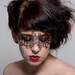 Black Organza Mask/ fantasy/ lingerie/ steam punk/ steampunk/ gothic/ vamp/ lace /Halloween