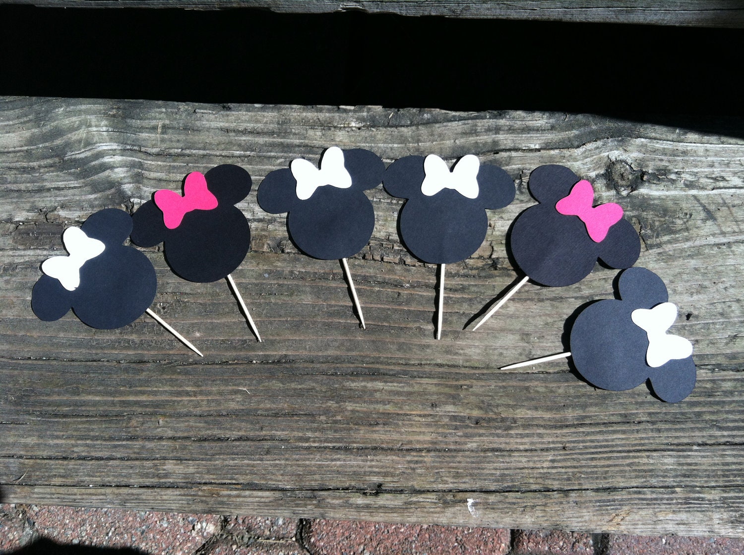 Minnie Mouse Cupcake Toppers Set of 24